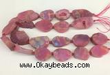 CNG3621 20*35mm - 30*45mm freeform plated druzy agate beads