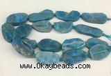 CNG3622 20*35mm - 30*45mm freeform plated druzy agate beads