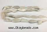 CNG3625 15.5 inches 12*35mm teardrop druzy agate beads