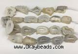 CNG3635 15.5 inches 22*30mm - 30*40mm freeform druzy agate beads