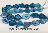 CNG3641 15.5 inches 22*30mm - 30*40mm freeform druzy agate beads