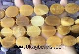 CNG3704 15.5 inches 15*20mm oval rough yellow jade beads