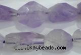 CNG390 15.5 inches 13*15mm – 16*23mm faceted nuggets lavender amethyst bead