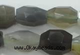 CNG394 15.5 inches 16*26mm faceted nuggets grey agate beads