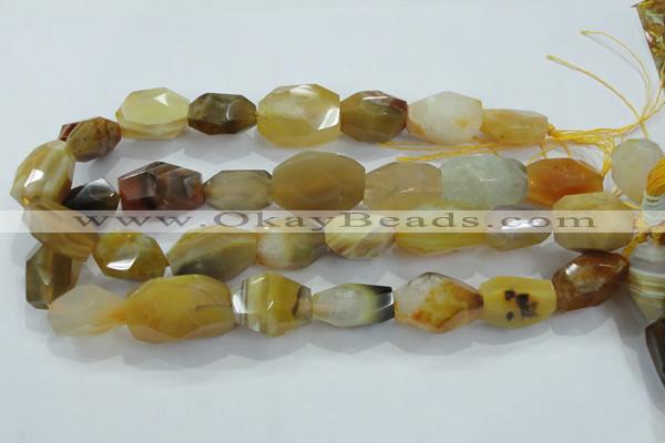 CNG396 15.5 inches 15*25mm – 22*30mm faceted nuggets agate beads