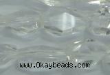 CNG402 15.5 inches 15*20mm faceted nuggets white crystal beads