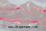 CNG422 15.5 inches 15*20mm - 22*34mm nuggets rose quartz beads