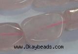 CNG450 15.5 inches 15*22mm faceted nuggets rose quartz beads