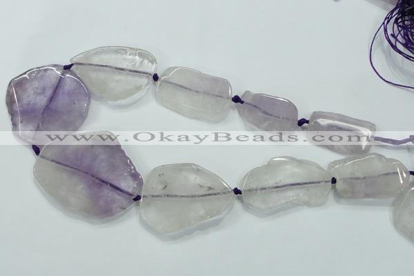 CNG461 15.5 inches 20*30mm - 45*58mm nuggets amethyst beads