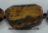 CNG462 15.5 inches 20*25mm - 25*55mm nuggets tiger eye beads