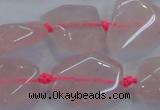 CNG465 15.5 inches 13*18mm - 20*30mm nuggets rose quartz beads