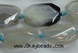 CNG467 15.5 inches 15*20mm - 20*35mm nuggets agate beads