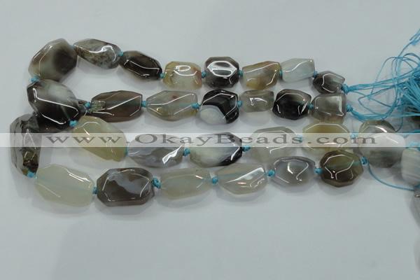 CNG467 15.5 inches 15*20mm - 20*35mm nuggets agate beads