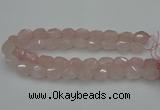 CNG5003 15.5 inches 12*16mm - 15*20mm faceted nuggets rose quartz beads