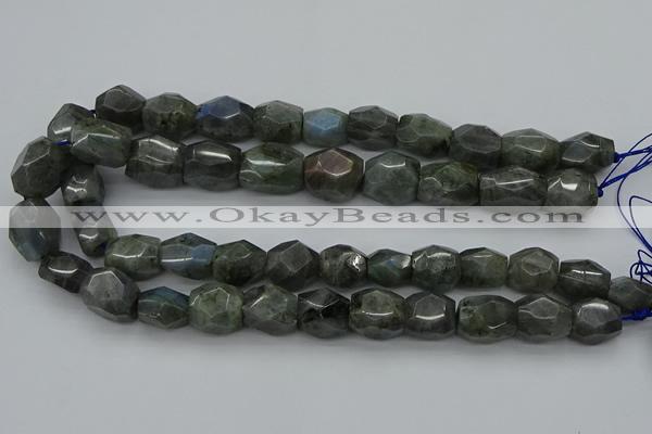 CNG5007 15.5 inches 10*14mm - 13*18mm faceted nuggets labradorite beads