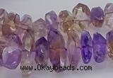 CNG5026 15.5 inches 7*12mm - 10*18mm faceted nuggets ametrine beads