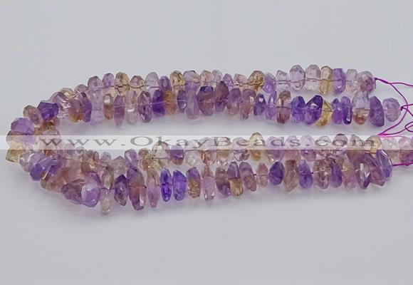 CNG5026 15.5 inches 7*12mm - 10*18mm faceted nuggets ametrine beads