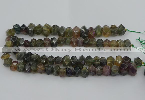 CNG5097 15.5 inches 10*14mm - 12*16mm faceted nuggets fluorite beads