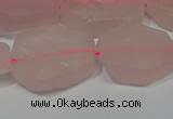 CNG5114 15.5 inches 14*20mm - 18*25mm freeform matte rose quartz beads