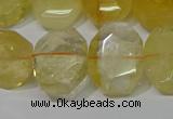 CNG5129 15.5 inches 15*18mm - 15*20mm faceted freeform citrine beads