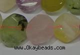 CNG5137 15.5 inches 15*18mm - 15*20mm faceted freeform mixed quartz beads