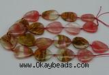 CNG5155 16*22mm - 30*35mm freeform volcano cherry quartz beads