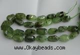 CNG5203 13*18mm - 15*25mm faceted nuggets green rutilated quartz beads