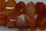 CNG5262 10*14mm - 13*18mm faceted nuggets red botswana agate beads