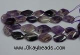 CNG5264 20*30mm - 22*35mm faceted freeform dogtooth amethyst beads