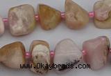 CNG5294 15.5 inches 8*12mm - 15*20mm nuggets pink opal gemstone beads