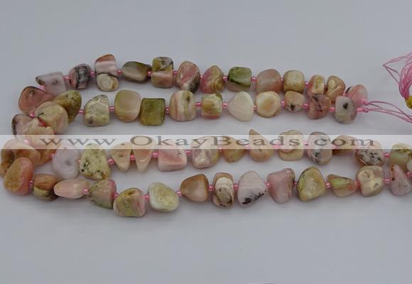 CNG5294 15.5 inches 8*12mm - 15*20mm nuggets pink opal gemstone beads