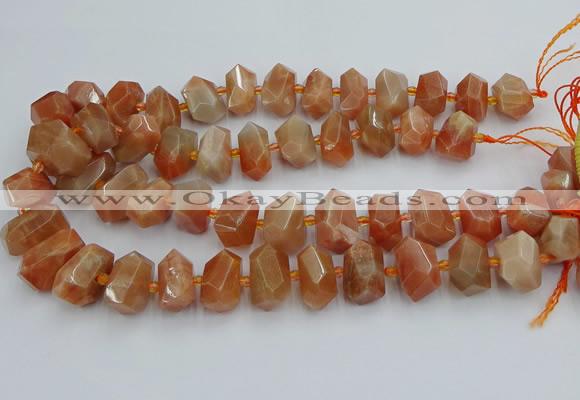 CNG5302 15.5 inches 12*16mm - 15*20mm faceted nuggets moonstone beads