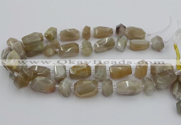 CNG5303 15.5 inches 12*16mm - 18*25mm faceted nuggets moonstone beads