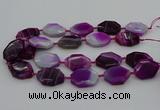 CNG5345 15.5 inches 25*35mm - 30*40mm faceted freeform agate beads