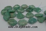 CNG5353 15.5 inches 20*30mm - 35*45mm faceted freeform amazonite beads