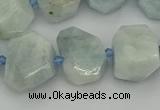 CNG5383 15.5 inches 12*16mm - 18*25mm faceted nuggets aquamarine beads