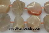 CNG5385 15.5 inches 12*16mm - 18*25mm faceted nuggets moonstone beads