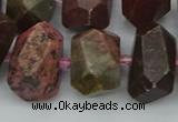 CNG5400 15.5 inches 12*16mm - 15*20mm faceted nuggets rhodochrosite beads