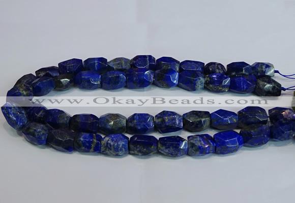 CNG5410 15.5 inches 12*16mm - 15*20mm faceted nuggets lapis lazuli beads