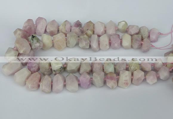 CNG5447 15.5 inches 12*16mm - 15*20mm faceted nuggets kunzite beads