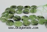 CNG5450 20*30mm - 35*45mm faceted freeform green rutilated quartz beads