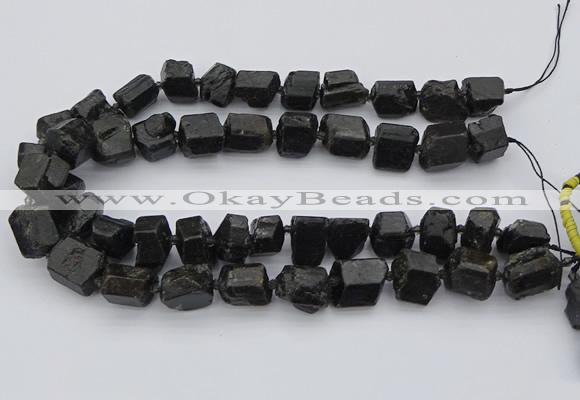 CNG5459 15.5 inches 12*16mm - 15*20mm nuggets black tourmaline beads