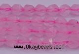 CNG5481 15.5 inches 6mm faceted nuggets rose quartz beads