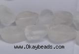 CNG5530 15.5 inches 10*14mm - 12*16mm nuggets white crystal beads