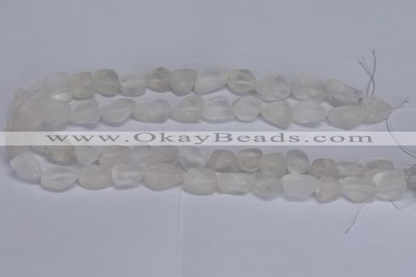 CNG5530 15.5 inches 10*14mm - 12*16mm nuggets white crystal beads