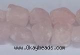 CNG5531 15.5 inches 10*14mm - 12*16mm nuggets rose quartz beads