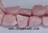 CNG5536 15.5 inches 10*14mm - 12*16mm nuggets Chinese pink opal beads