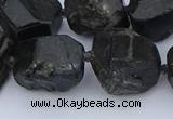 CNG5556 15.5 inches 15*20mm - 18*22mm nuggets black tourmaline beads