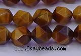 CNG5577 15.5 inches 8mm faceted nuggets yellow tiger eye beads