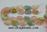 CNG5593 15.5 inches 20*25mm - 25*30mm faceted freeform morganite beads